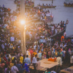 Christchurch photographer, visiting Varanas, India and the Ganges evening ceremony